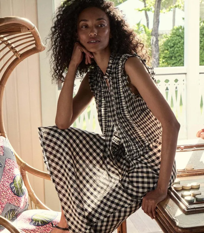 Shop HARIETTA TOP Marilyn Gingham DEN Tops