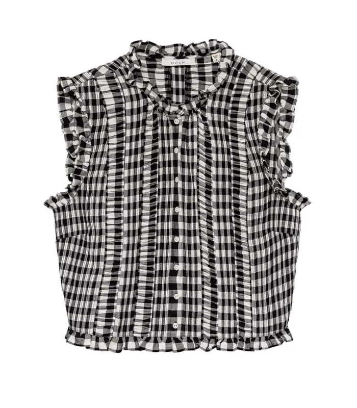 Shop HARIETTA TOP Marilyn Gingham DEN Tops