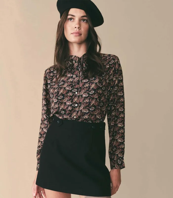 Shop JUDITH TOP Navy Arbor Rose Floral DEN Tops