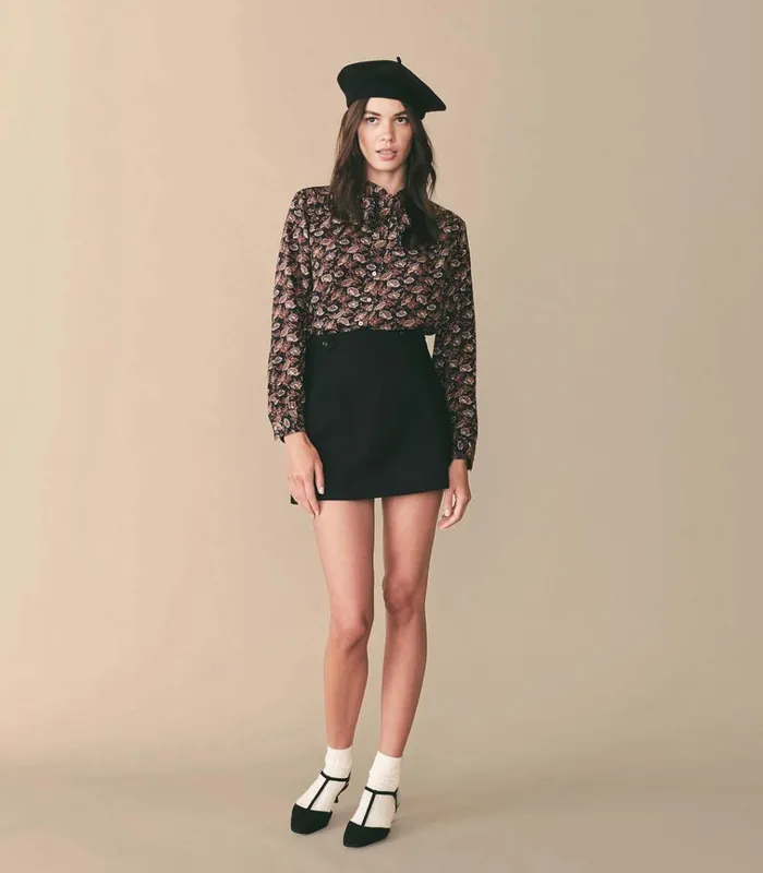 Shop JUDITH TOP Navy Arbor Rose Floral DEN Tops