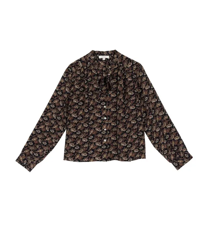Shop JUDITH TOP Navy Arbor Rose Floral DEN Tops