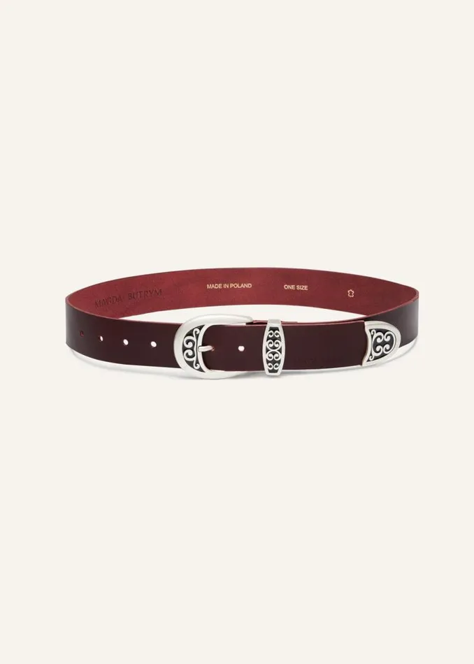 Shop Magda Butrym Accessories Volute Belt In Burgundy Shop Magda Butrym Accessories Volute Belt In Burgundy