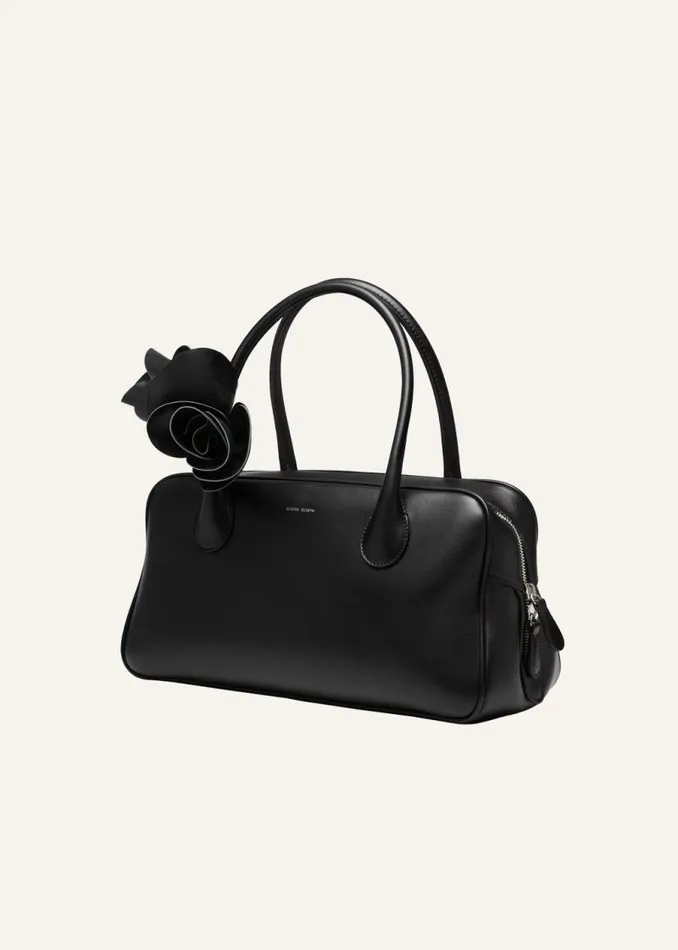 Shop Magda Butrym Handbags Brigitte Bag In Black Leather And Silver Shop Magda Butrym Handbags Brigitte Bag In Black Leather And Silver