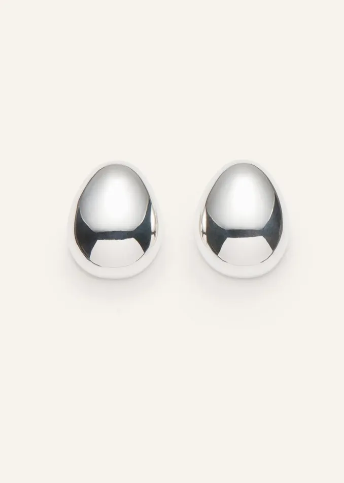 Shop Magda Butrym Jewelry Sculptural Olong Earrings In Silver