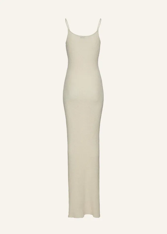 Shop Magda Butrym Knitwear Thin Knit Maxi Dress In Cream Shop Magda Butrym Knitwear Thin Knit Maxi Dress In Cream