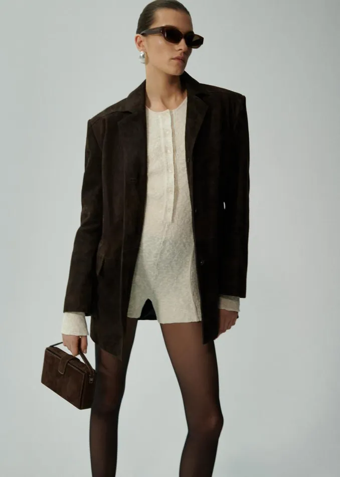 Shop Magda Butrym Knitwear Thin Knit Romper In Cream Shop Magda Butrym Knitwear Thin Knit Romper In Cream