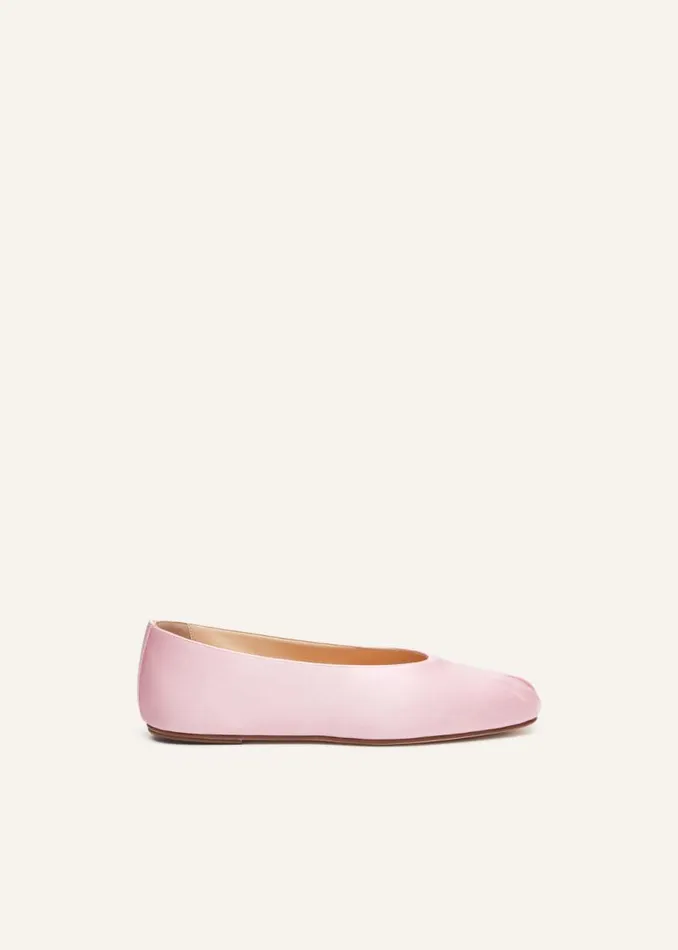 Shop Magda Butrym Shoes Satin Ballet Flats In Pink