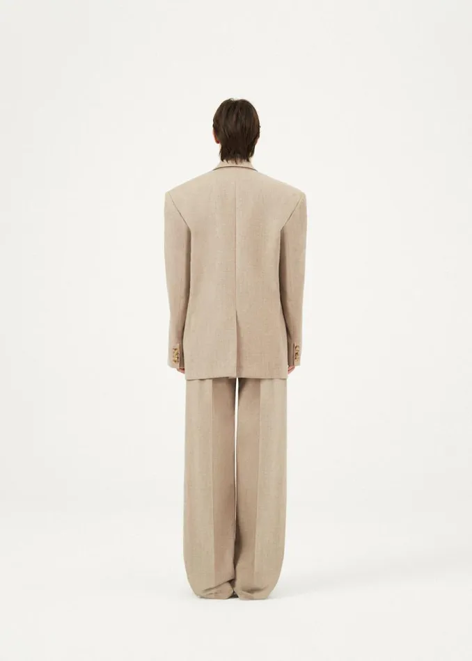 Shop Magda Butrym Tailoring And Suits Cashmere Classic Oversized Blazer In Taupe Shop Magda Butrym Tailoring And Suits Cashmere Classic Oversized Blazer In Taupe