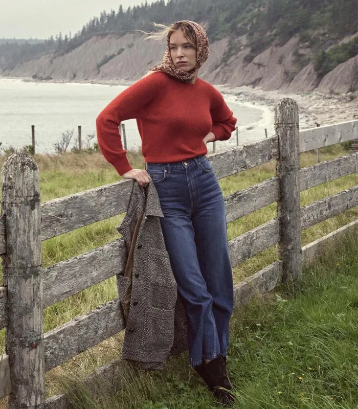Shop MARSENA SWEATER Cerise DEN Knitwear