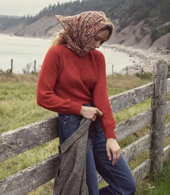 Shop MARSENA SWEATER Cerise DEN Knitwear