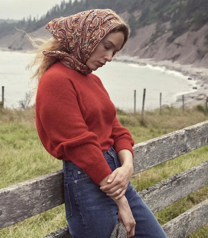 Shop MARSENA SWEATER Cerise DEN Knitwear