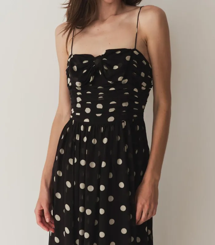 Shop MARYANNA DRESS Noir Solstice Sky Dot DEN Dresses