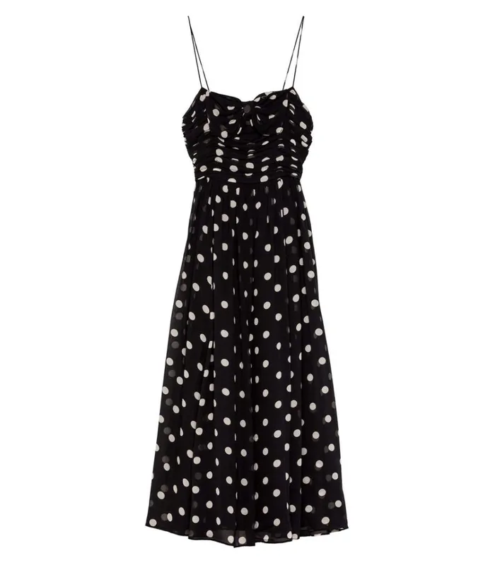 Shop MARYANNA DRESS Noir Solstice Sky Dot DEN Dresses