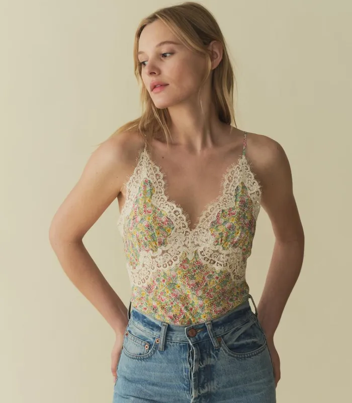 Shop NERIA TOP Chrysanthemum Sky Floral DEN Tops