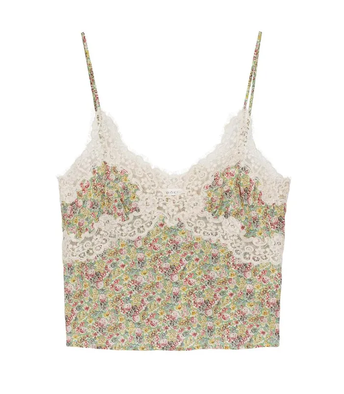 Shop NERIA TOP Chrysanthemum Sky Floral DEN Tops