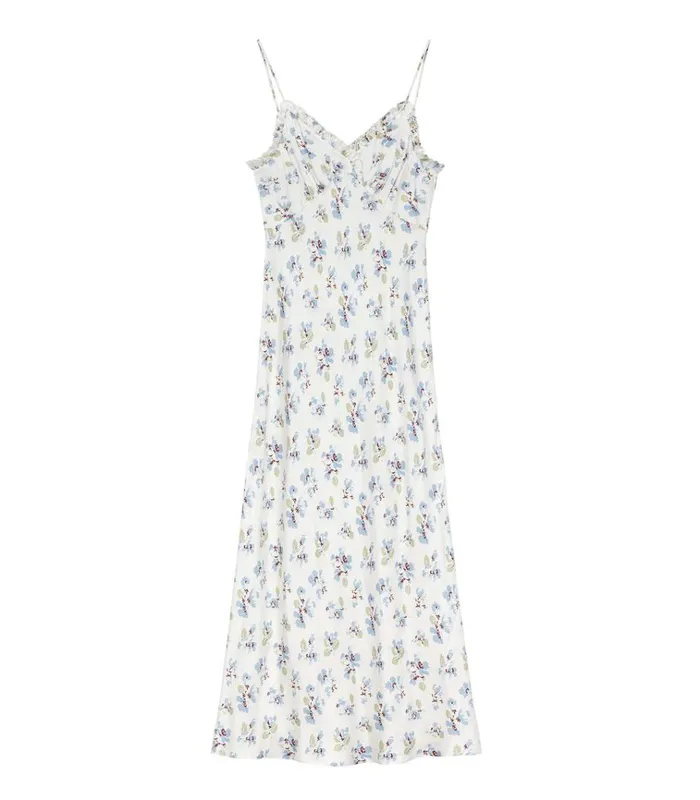 Shop SANDIA DRESS Bleu Frolicking Floral DEN Dresses