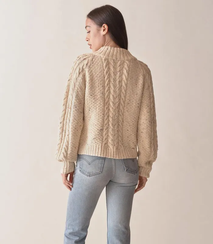 Shop SERENA SWEATER Cream DEN Knitwear