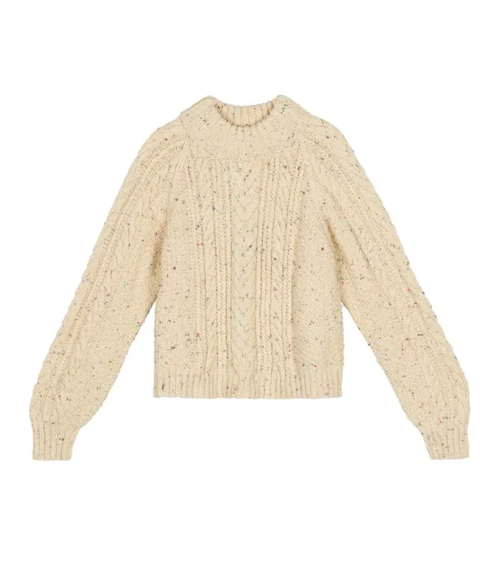 Shop SERENA SWEATER Cream DEN Knitwear