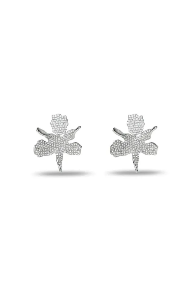 SHOP Trina Turk JEWELRY CRYSTAL SMALL PAPER LILY EARRING