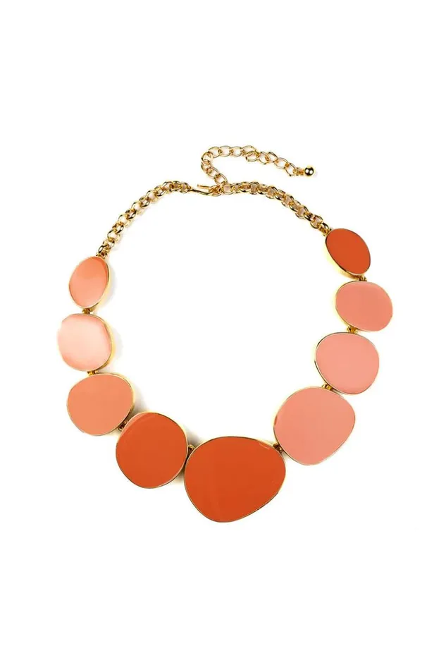 SHOP Trina Turk JEWELRY KJL FLAT CORAL AND GOLD COLLAR NECKLACE
