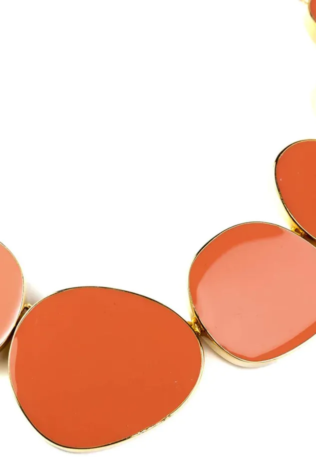 SHOP Trina Turk JEWELRY KJL FLAT CORAL AND GOLD COLLAR NECKLACE