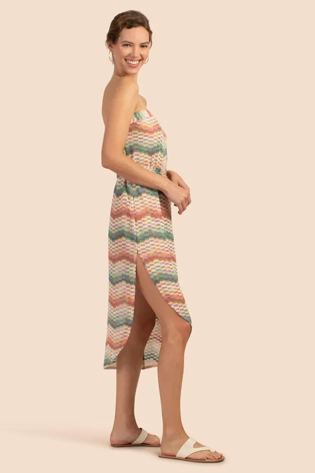 SHOP Trina Turk MATCHING SWIM SETS MIRAGE CROCHET BANDEAU MIDI DRESS