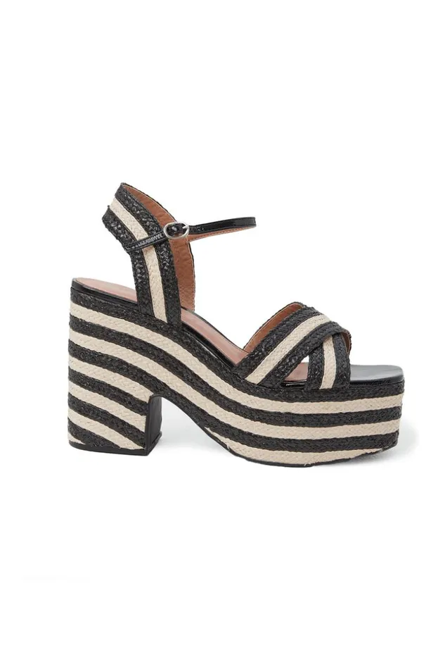 SHOP Trina Turk SHOES CATAMARAN STRIPED WEDGE HEEL SANDAL