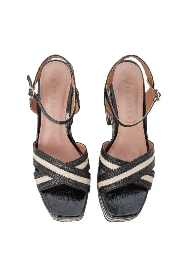 SHOP Trina Turk SHOES CATAMARAN STRIPED WEDGE HEEL SANDAL