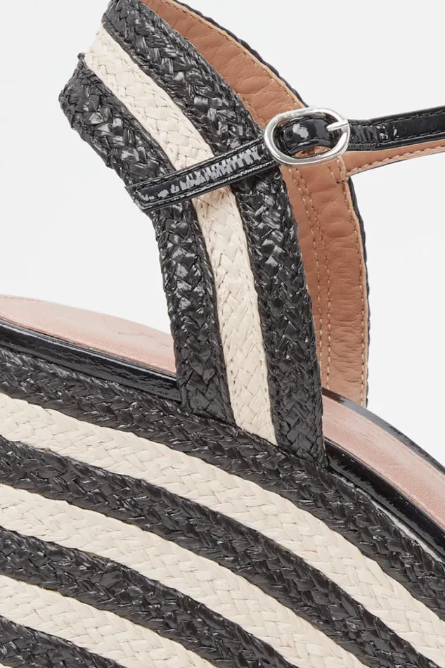 SHOP Trina Turk SHOES CATAMARAN STRIPED WEDGE HEEL SANDAL