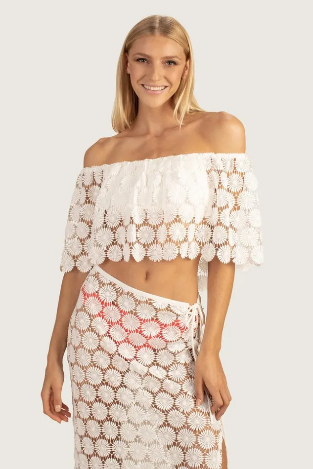 SHOP Trina Turk SWIM TOPS BARDOT OFF THE SHOULDER TOP