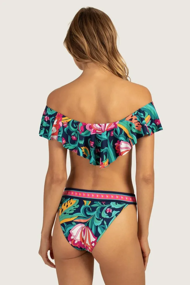 SHOP Trina Turk SWIM TOPS INDIA GARDEN OFF THE SHOULDER BANDEAU TOP