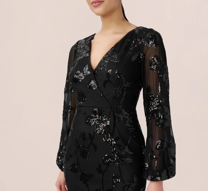 Short Dresses Womens Adrianna Papell Beaded Short Sheath Cocktail Dress In Black