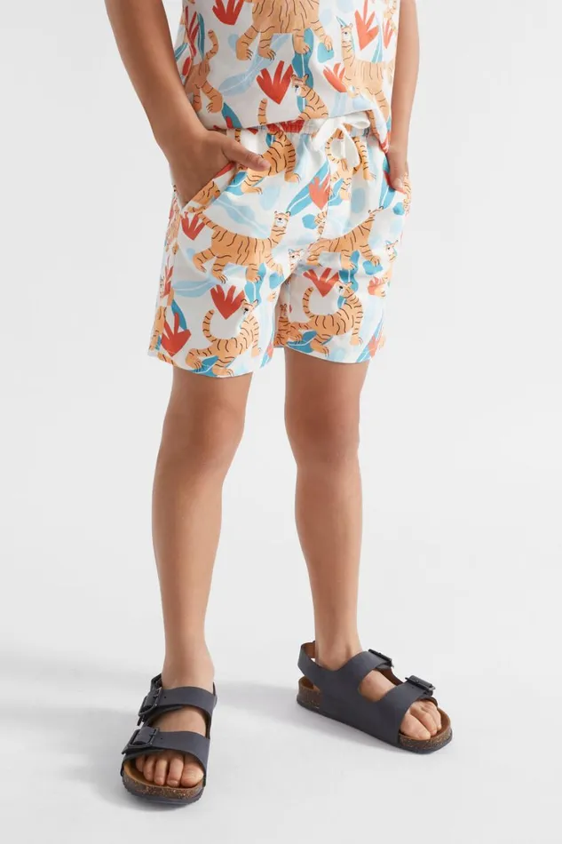 Shorts Boy Seed Heritage Tiger Yardage Short Ocean Blue