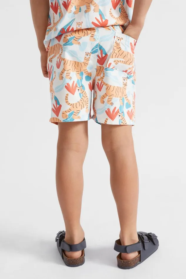 Shorts Boy Seed Heritage Tiger Yardage Short Ocean Blue