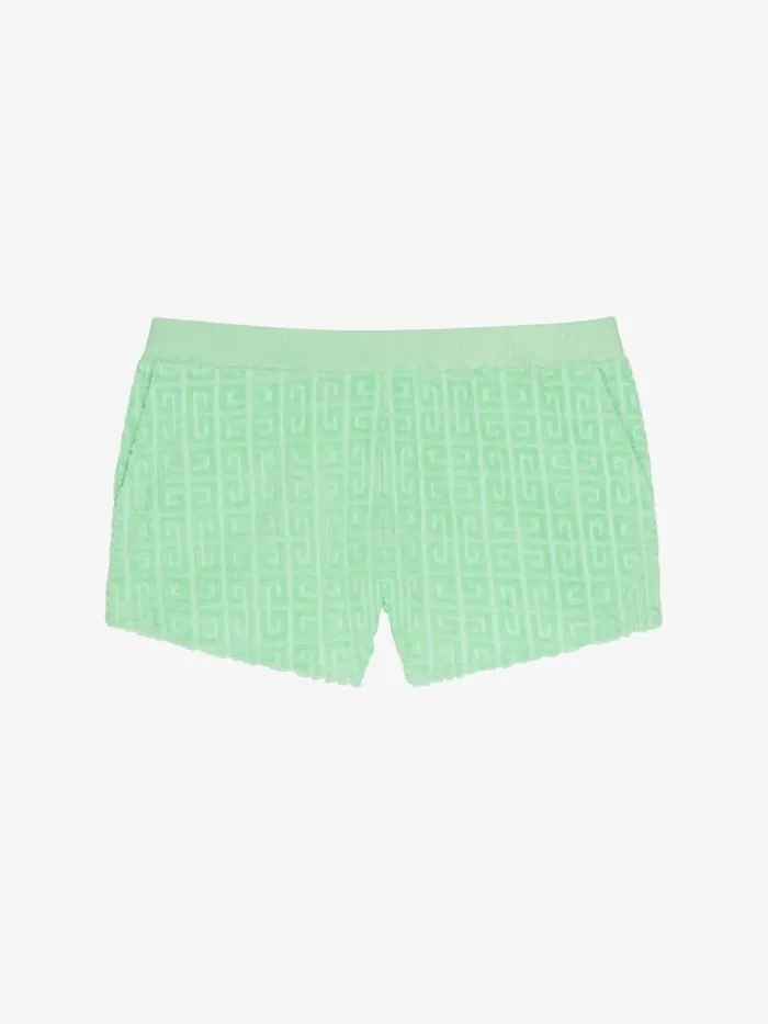 Shorts In 4g Cotton Towelling Aqua Green Women Givenchy Pants and Shorts