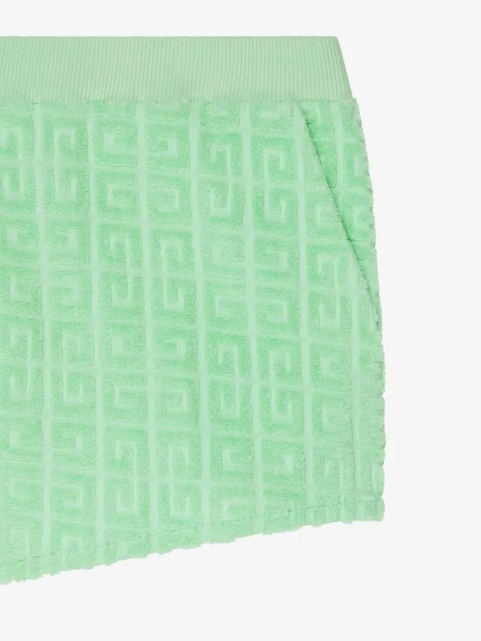 Shorts In 4g Cotton Towelling Aqua Green Women Givenchy Pants and Shorts