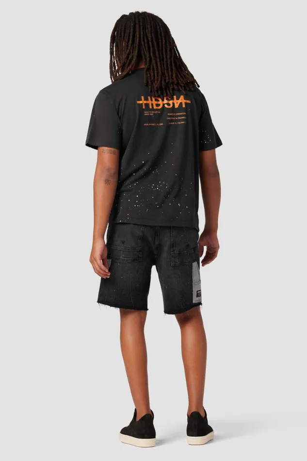 Shorts Men Hudson Jeans Carpenter Short Black Carbon Shorts Men Hudson Jeans Carpenter Short Black Carbon