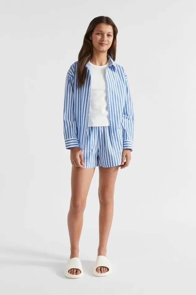 Shorts Teen Girl Seed Heritage Stripe Short Azure Blue