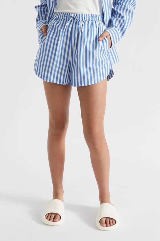 Shorts Teen Girl Seed Heritage Stripe Short Azure Blue