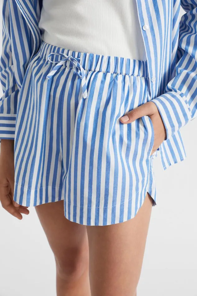 Shorts Teen Girl Seed Heritage Stripe Short Azure Blue
