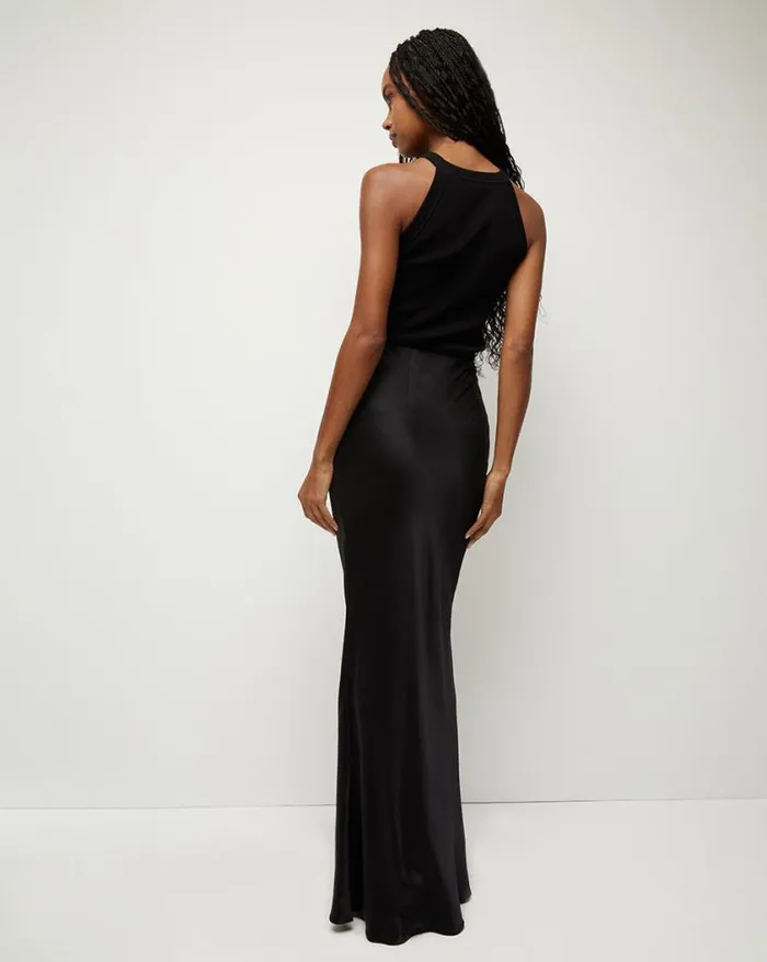 Skirts and Shorts Shop Veronica Beard Medina StretchSilk Charmeuse Skirt Black