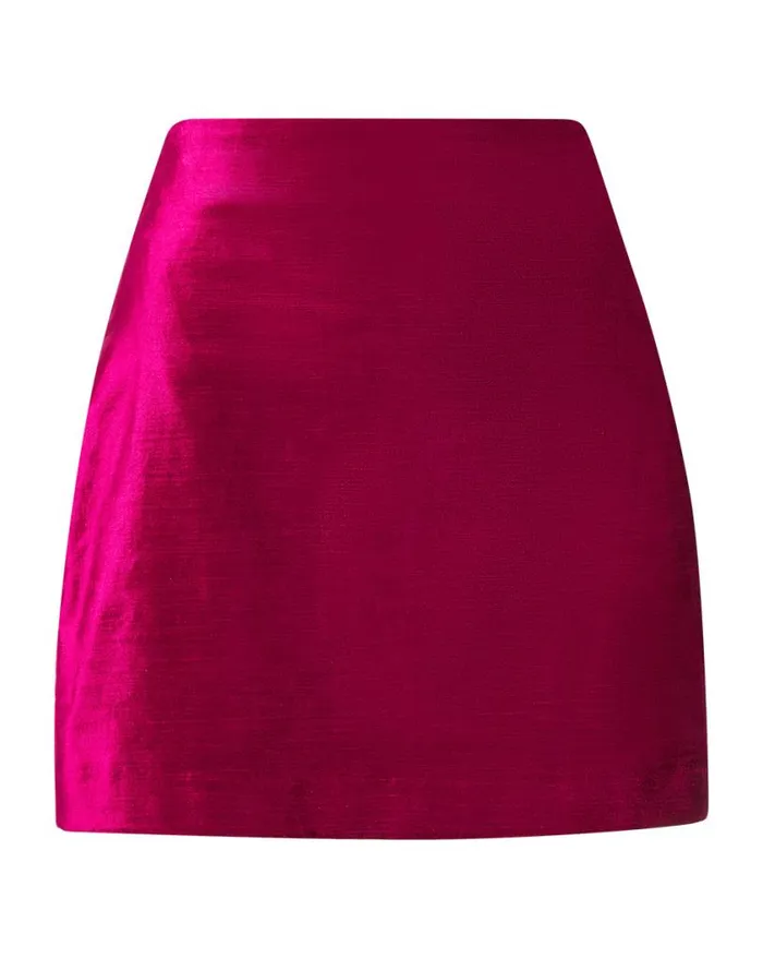 Skirts and Shorts Shop Veronica Beard Ohemia Velvet Skirt Fuchsia
