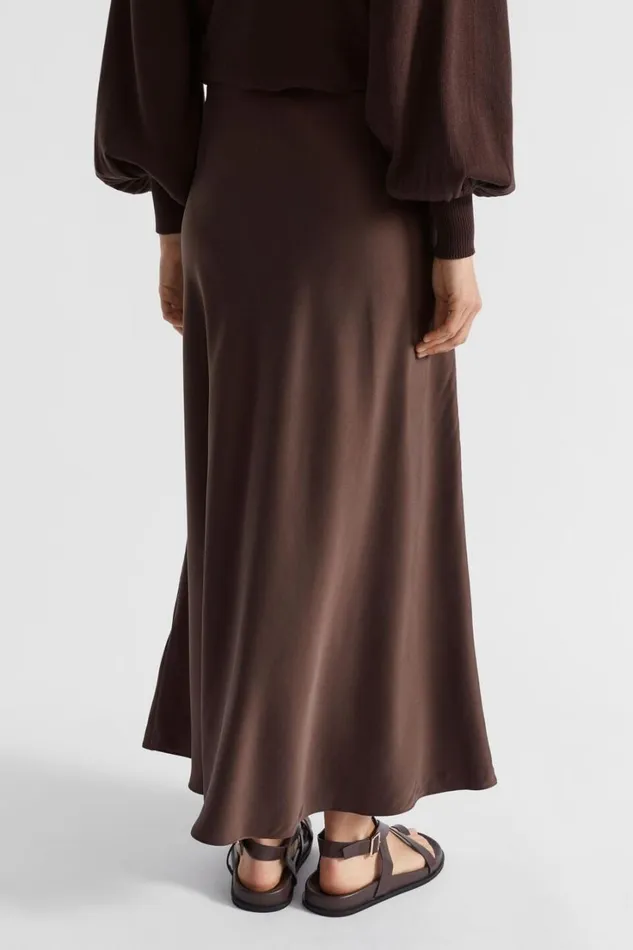 Skirts Woman Seed Heritage Silk Skirt Deep Raisin