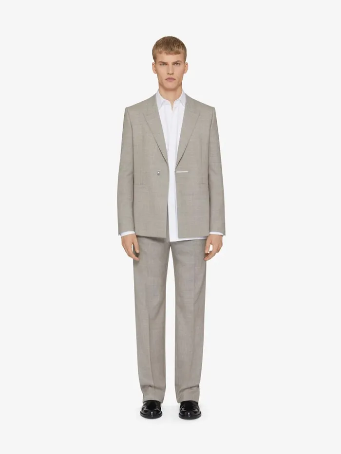 Slim Fit Jacket In Wool Greybeige Men Givenchy Coats and Jackets