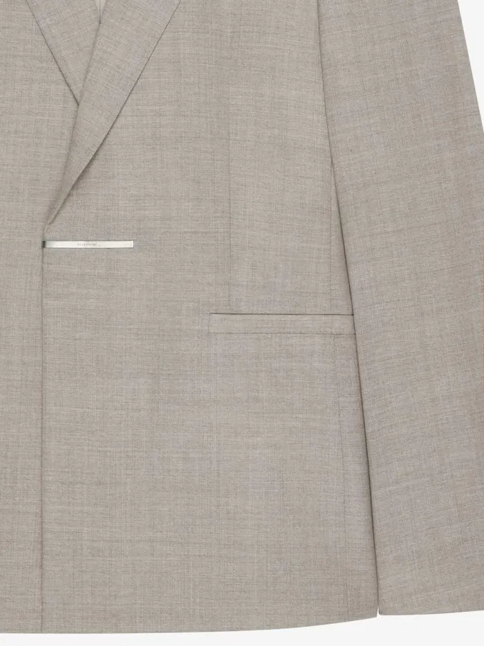 Slim Fit Jacket In Wool Greybeige Men Givenchy Coats and Jackets