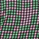 Smak Parlour Pink and Green Houndstooth Belva Crop Blouse Clothing Unique Vintage Blouses