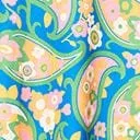 Smak Parlour Plus Size Blue Paisley Floral Mod Print Sweet Talk Flare Skirt ClothingPlus Unique Vintage Skirts