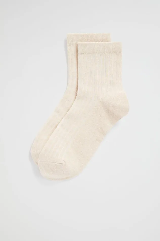 Socks and Tights Woman Seed Heritage 14 Crew Socks Oatmeal