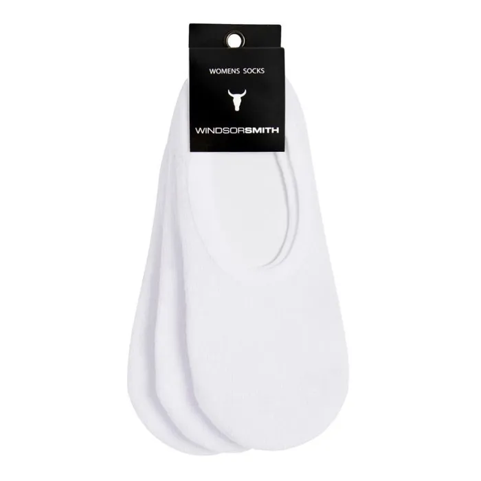 Socks Women Windsor Smith WOMEN039S INVISIBLE 3PK WHITE SOCK