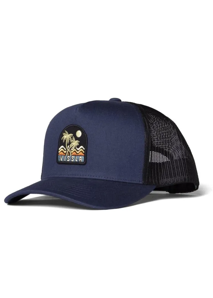 Solid Sets Eco Trucker Hat Dark Naval 2 Men Vissla Accessories